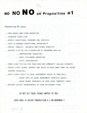 No no no on Proposition #1, 1973