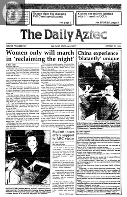 The Daily Aztec: Tuesday 10/21/1986