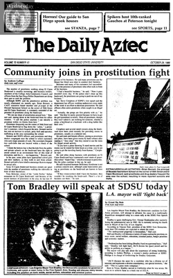 The Daily Aztec: Wednesday 10/29/1986