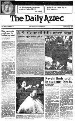 The Daily Aztec: Friday  02/06/1987