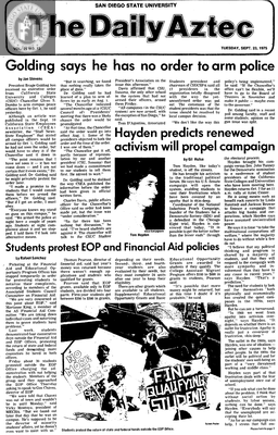 The Daily Aztec: Tuesday 09/23/1975