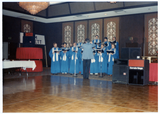 Choir singing in corner of ballroom at Imperial Court de San Diego Coronation Ball