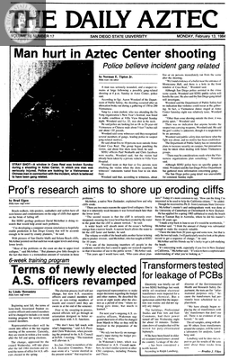 The Daily Aztec: Monday 02/13/1984