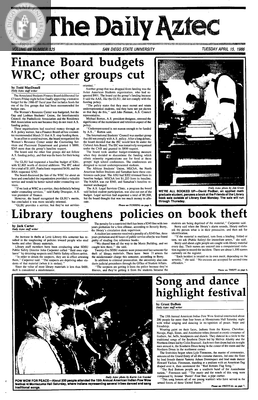 The Daily Aztec: Tuesday 04/15/1986