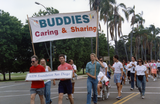 Banner "Buddies Caring & Sharing" in Pride Parade, 1991