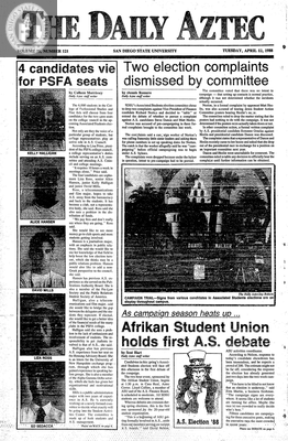 The Daily Aztec: Tuesday 04/12/1988