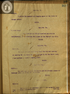 Letter from E. S. Babcock to McIntosh