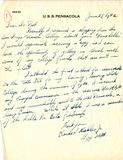Letter from Claude L. Kishler, Jr., 1942