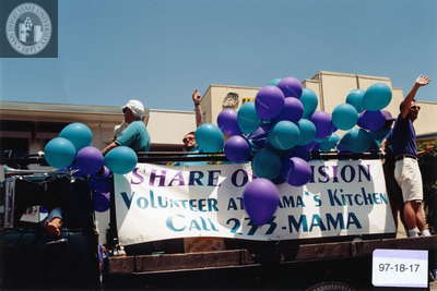 Mama's Kitchen float at Pride parade, 1997
