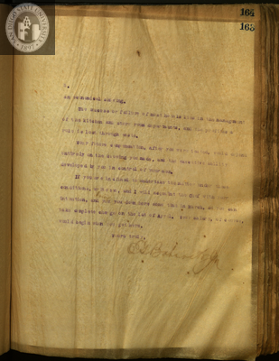 Letter from  E. S. Babcock to Antone Gora, Esq.