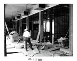 Lathing office areas, Aztec Center construction, 1967