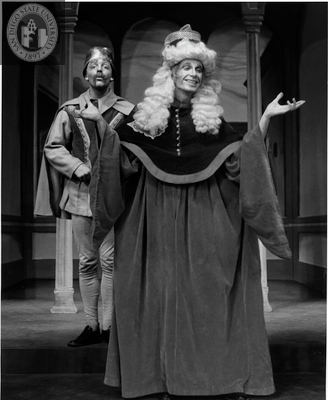 Two unidentified actors in Volpone, 1956