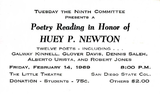 Tuesday the Ninth Committee poetry reading, 1969