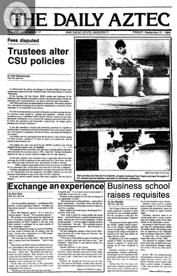 The Daily Aztec: Friday 09/21/1984
