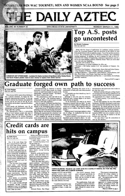 The Daily Aztec: Monday 03/11/1985