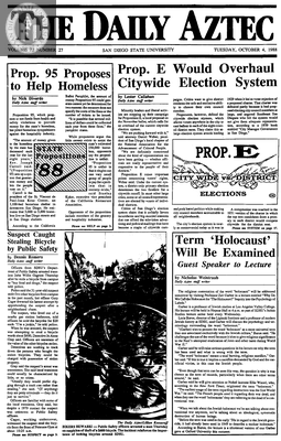The Daily Aztec: Tuesday 10/04/1988