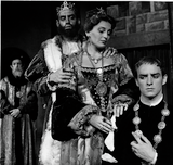 Characters Hamlet, Gertrude, Claudius, and Polonius in Hamlet, 1955