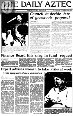 The Daily Aztec: Wednesday 10/23/1985