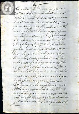 Urrutia de Vergara Papers, back of page 136, folder 9, volume 1, 1664