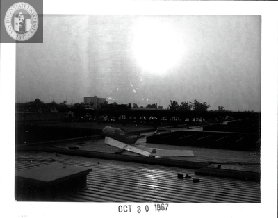 Roof areas, lounges, Aztec Center construction, 1967