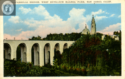 Cabrillo Bridge, west entrance,  Balboa Park