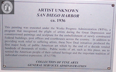 San Diego Harbor - placard