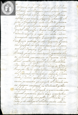 Urrutia de Vergara Papers, back of page 54, folder 15, volume 2, 1704