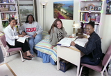 Students in dormitory room