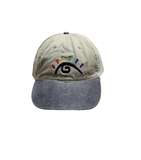 Baseball cap with eye and radiating rainbow lines, 1997