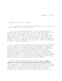 Affidavit for political asylum for a Panamanian, 2003