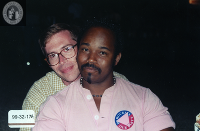 Two men at Pride parade, 1999