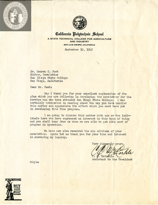 Letter from C.O. McCorkle, 1942