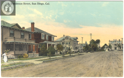 Residential Street in San Diego, California