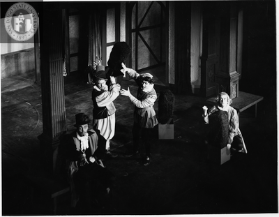 Frank Kinsella, Miller Bushway, Abe Polsky, and Robert O'Neal in Twelfth Night, 1954