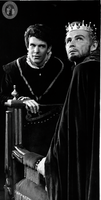 Stephen Joyce and an unidentified actor in The Winter's Tale, 1963
