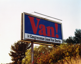 Election billboard with Lionel Van Deerlin's nickname