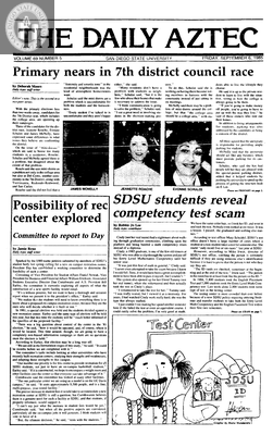 The Daily Aztec: Friday 09/06/1985