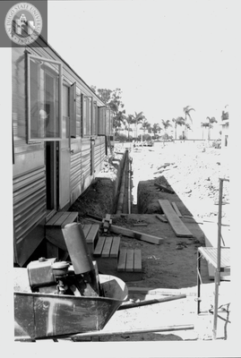 Construction trailer, Aztec Center, 1966