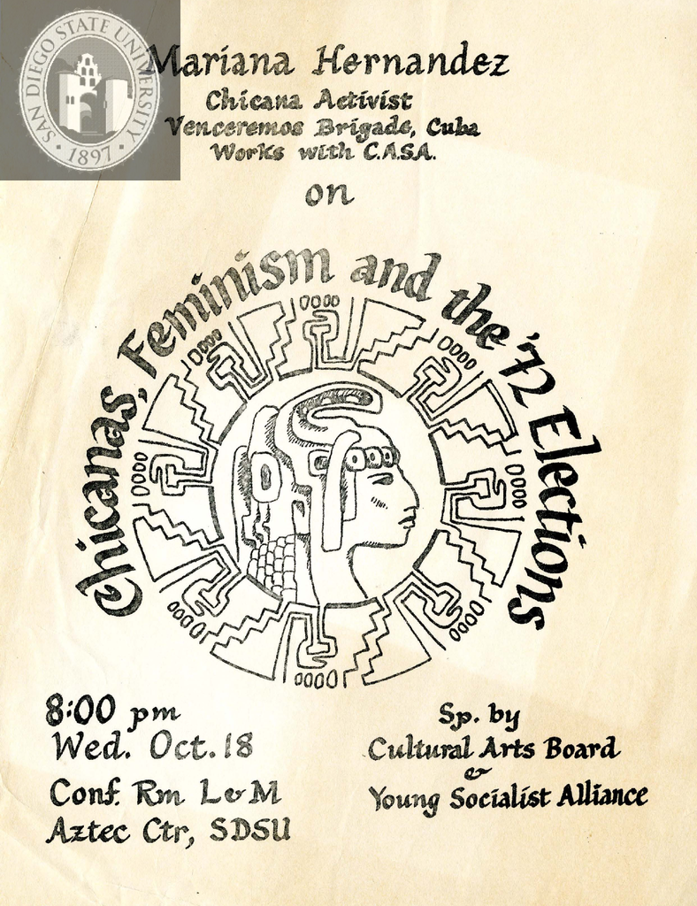 Flyer for lecture by Mariana Hernandez