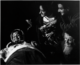 Victor Buono and three other unidentified actors in Volpone, 1956