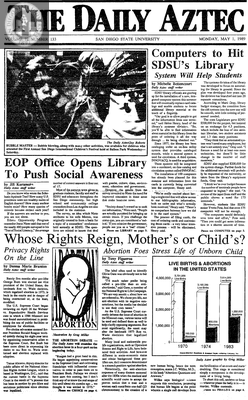 The Daily Aztec: Monday 05/01/1989