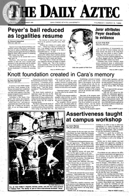 The Daily Aztec: Thursday 03/03/1988