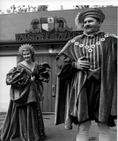 Tom Lasswell and actress in Shakespeare Festival, 1955