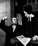 Morris Carnovsky and an unidentified actress in The Merchant of Venice, 1961