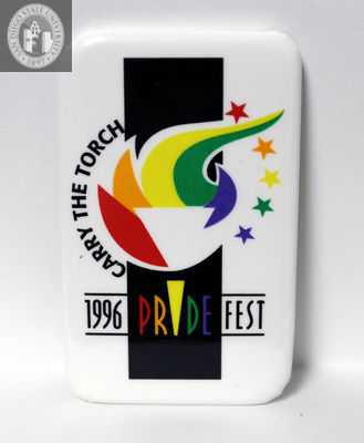 "Carry the torch, PrideFest," 1996
