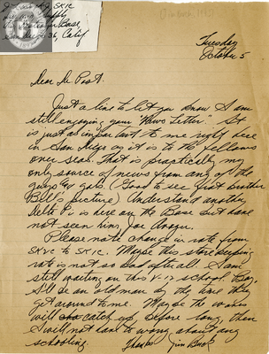 Letter from James L. Buck, Jr., 1943