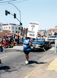 "Unconditional Love is a Family Value" sign at Pride parade, 1998
