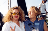 Brenda Schumacher with woman at San Diego Pride Festival, 1996
