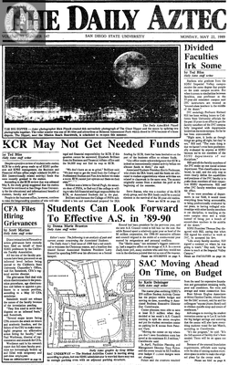 The Daily Aztec: Monday 05/22/1989