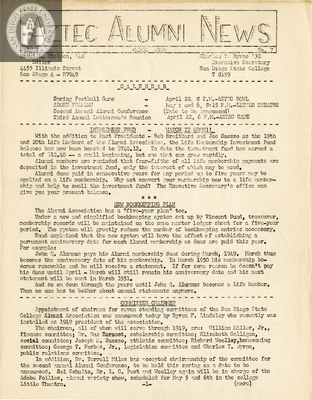 The Aztec Alumni News, Volume 7, Number 7, March 1949